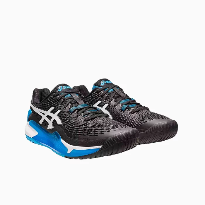 Asics Gel Resolution 9 Jordan

Asics Black Blue padel shoes

Asics Gel Resolution tennis sneakers

Asics padel court footwear