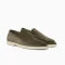 Loro Piana Summer Walk Loafers Loro Piana Olive Green Suede Loafers Loro Piana Men Loafers Luxury Suede Loafers Men
