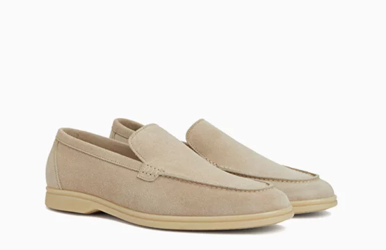 Loro Piana Summer Walk Loro Piana Beige Loafers Luxury Suede Loafers Italian Designer Loafers Loro Piana Casual Shoes