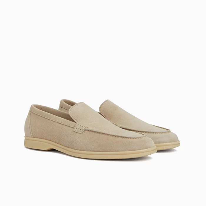 Loro Piana Summer Walk Loro Piana Beige Loafers Luxury Suede Loafers Italian Designer Loafers Loro Piana Casual Shoes
