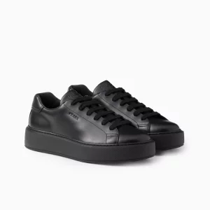 Prada Black Leather Sneakers Prada Leather Sneakers Men Prada Luxury Sneakers Designer Black Sneakers