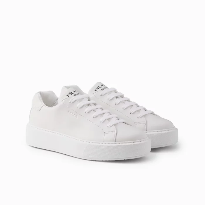 Prada White Leather Sneakers Prada Leather Sneakers Men Prada Luxury Sneakers Designer White Sneakers Men