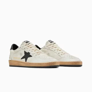 Golden Goose Ball Star Sneakers Golden Goose White Black Shoes Ball Star Leather Sneakers Golden Goose Vintage Basketball Designer Lifestyle Sneakers
