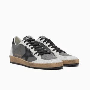 Golden Goose Ball Star Gray Golden Goose White Sneakers Golden Goose Suede Ball Star Designer Vintage Sneakers Golden Goose Sports-Inspired Shoes