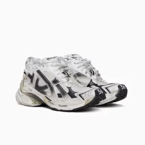Balenciaga Track Sneakers Silver Black Balenciaga Silver Black Trainers Balenciaga Technical Sneakers Balenciaga Luxury Sneakers