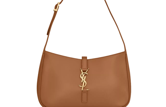 Saint Laurent Camel Hobo Bag in Smooth Leather