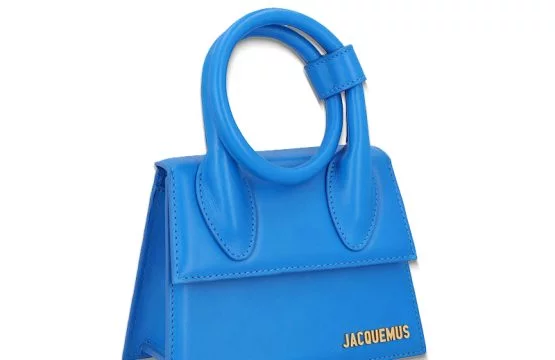Jacquemus Le Chiquito Noeud Leather Bag In Blue