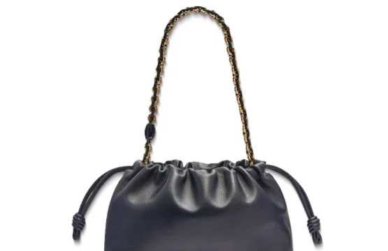 Loewe Leather Flamenco Purse Black Bag