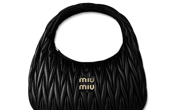 Miu Miu Wander Matel Medium Black Handbag