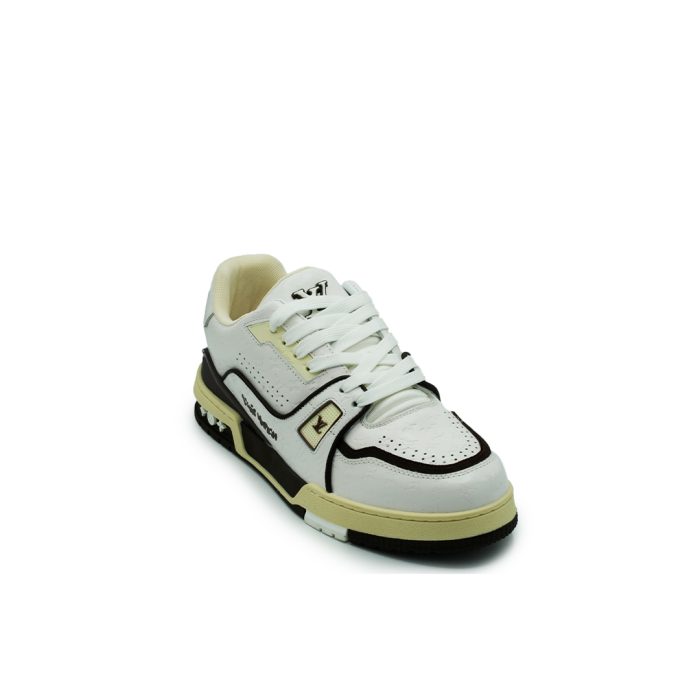 Louis Vuitton Trainer Sneakers LV White Black Sneakers Louis Vuitton Mocha Sneakers Luxury Designer Trainers Louis Vuitton Streetwear Shoes