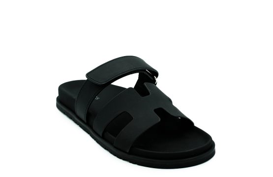 Hermes Izmir Sandal Black Brown Hermes Electric Black Sandals Hermes Brown Izmir Sandal