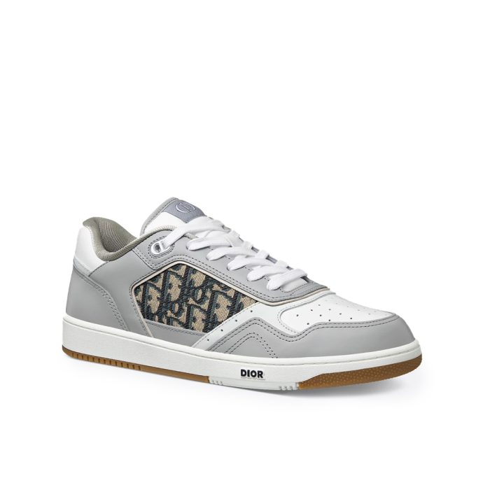 Dior B27 Sneakers Dior Gray White Sneakers Dior Smooth Calfskin Sneakers Dior Luxury Sneakers