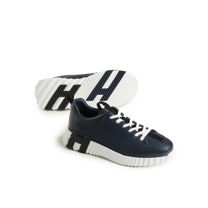 Hermes Jump Sneakers Hermes Navy Sneakers Hermes Leather Sneakers Luxury Navy Sneakers Hermes Casual Footwear