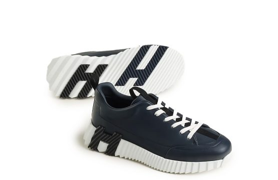 Hermes Jump Sneakers Hermes Navy Sneakers Hermes Leather Sneakers Luxury Navy Sneakers Hermes Casual Footwear