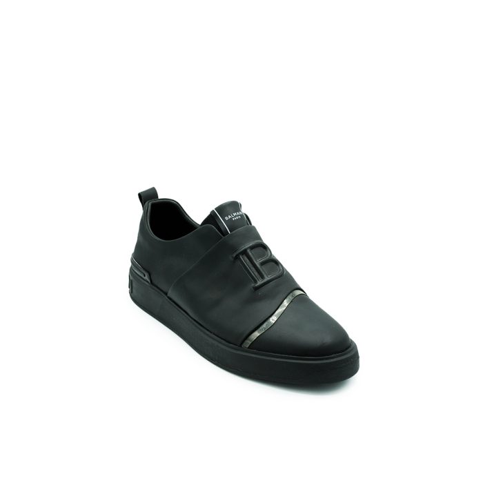 Balmain Black Sneakers Balmain Designer Sneakers Balmain Luxury Streetwear Shoes Full Black Designer Sneakers Balmain Casual Footwear