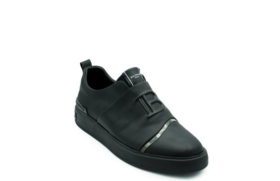 Balmain Black Sneakers Balmain Designer Sneakers Balmain Luxury Streetwear Shoes Full Black Designer Sneakers Balmain Casual Footwear