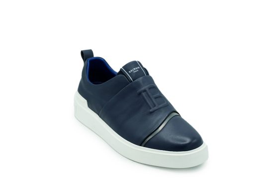 Balmain Navy Sneakers Balmain Designer Sneakers Balmain Luxury Footwear Navy Designer Sneakers Balmain Casual Shoes