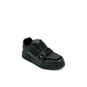 Louis Vuitton Trainer Black LV Monogram Eclipse Sneakers Louis Vuitton Black Sneakers Luxury Designer Trainers Louis Vuitton Streetwear Shoes