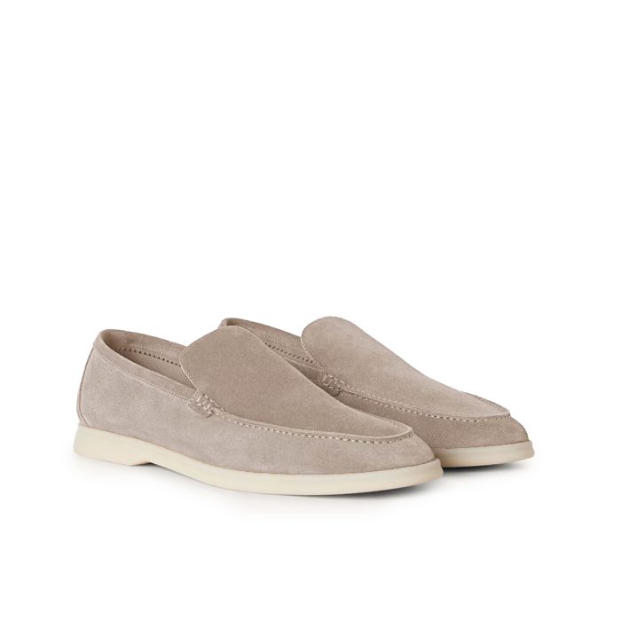Loro Piana Summer Walk Loro Piana Beige Loafers Luxury Suede Loafers Italian Designer Loafers Loro Piana Casual Shoes