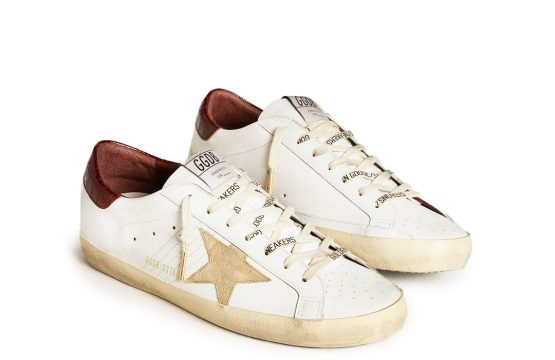 Golden Goose Red Heel Golden Goose Sand Star Golden Goose Super-Star Leather Designer Distressed Sneakers Golden Goose Lifestyle Shoes