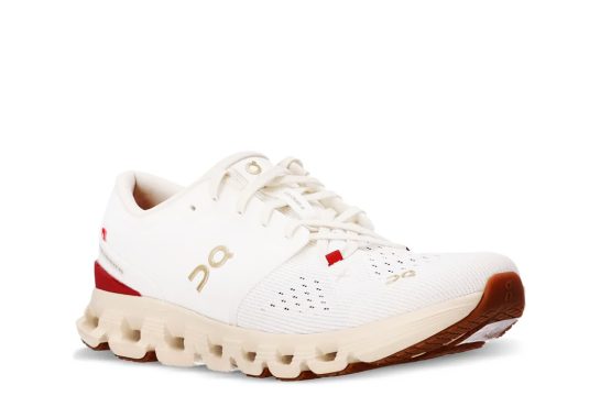 On Running White and Red Cloud X4 Men’s Running Shoes On Performance Sneakers On Cloud Training Shoes
