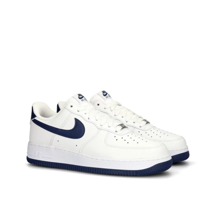 Nike Air Force 1 Jordan Air Force 1 white navy sneakers Nike AF1 men shoes Lifestyle Nike sneakers Classic basketball sneakers