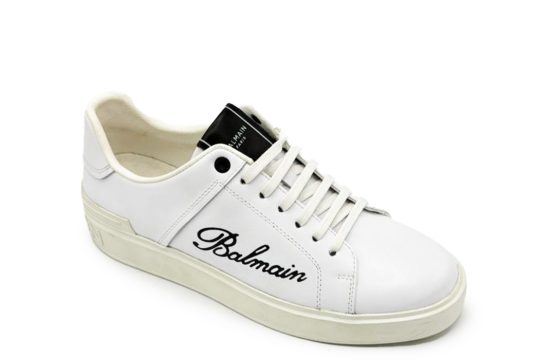 Balmain B-Court White Balmain Leather Sneakers Balmain White Shoes Men Designer White Leather Sneakers