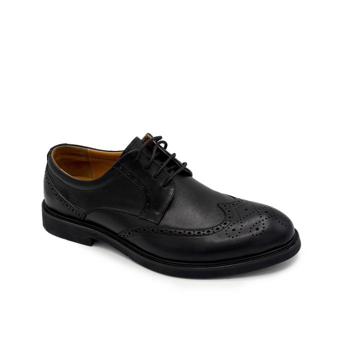 Clarks Black Lace Up Clarks British Leather Shoes Men’s Black Leather Dress Shoes Clarks Lace Up Formal British Style Clarks Shoes