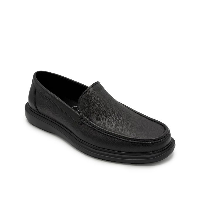 Clarks Black Slip-On Shoes Clarks Leather Loafers Men Clarks Business Casual Footwear Clarks Comfortable Black Loafer